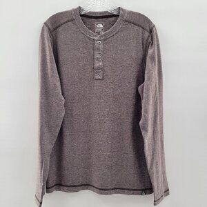North Face‎ Long Sleeve Hensley, Men's,  Brown Size M. Cotton/Polyester Blend